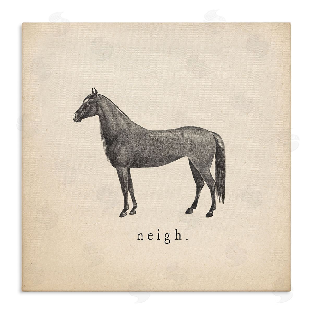 Wild Apple Portfolio Neigh Farm Horse Sounds Canvas Wall Art Print