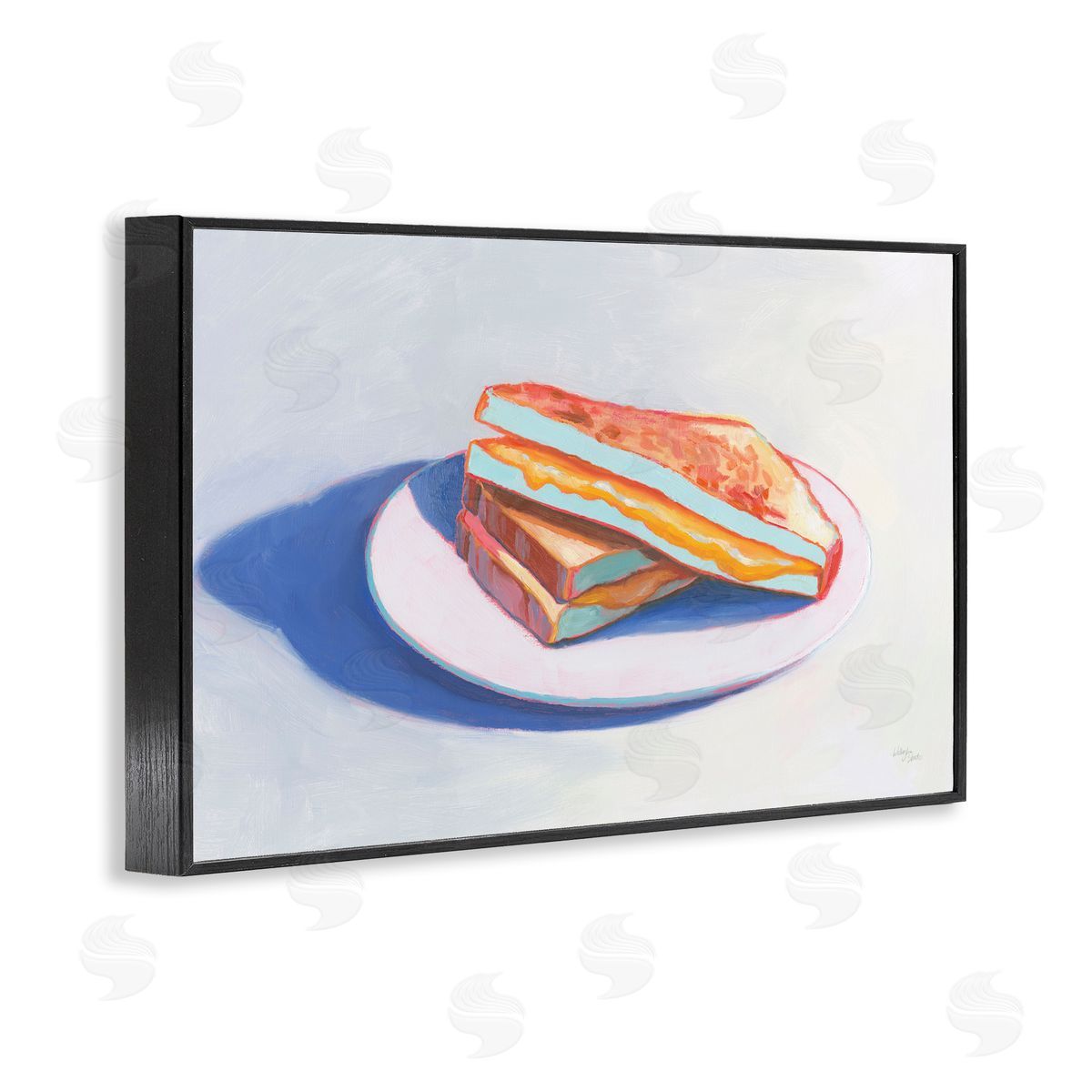 Wellington Studio Grilled Cheese Meal Black Framed Giclee Wall Art Print