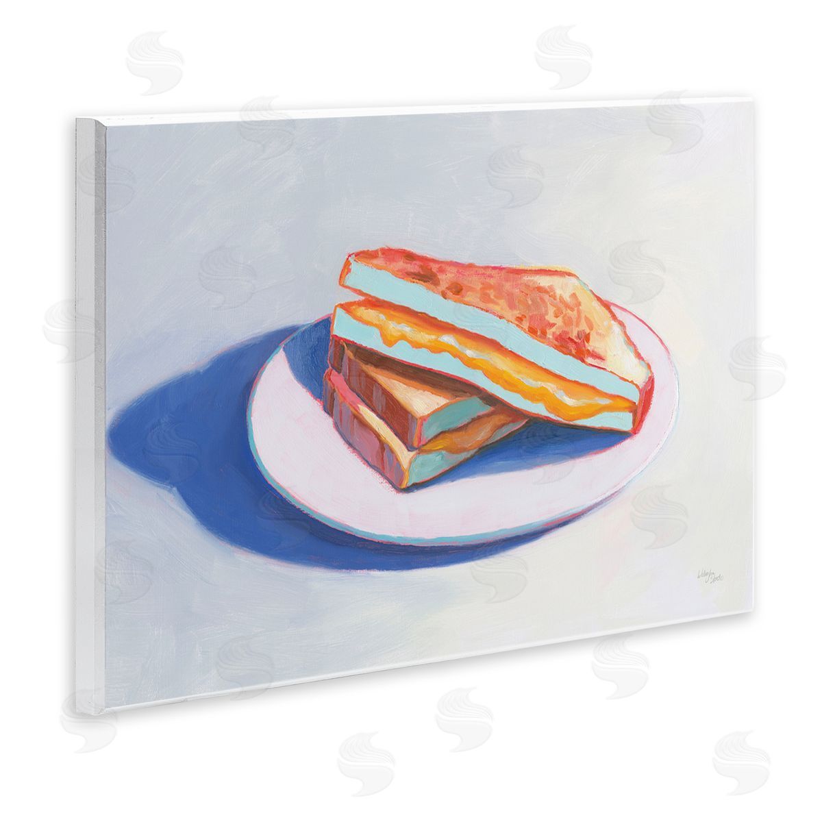 Wellington Studio Grilled Cheese Meal Wooden Wall Plaque Art Print