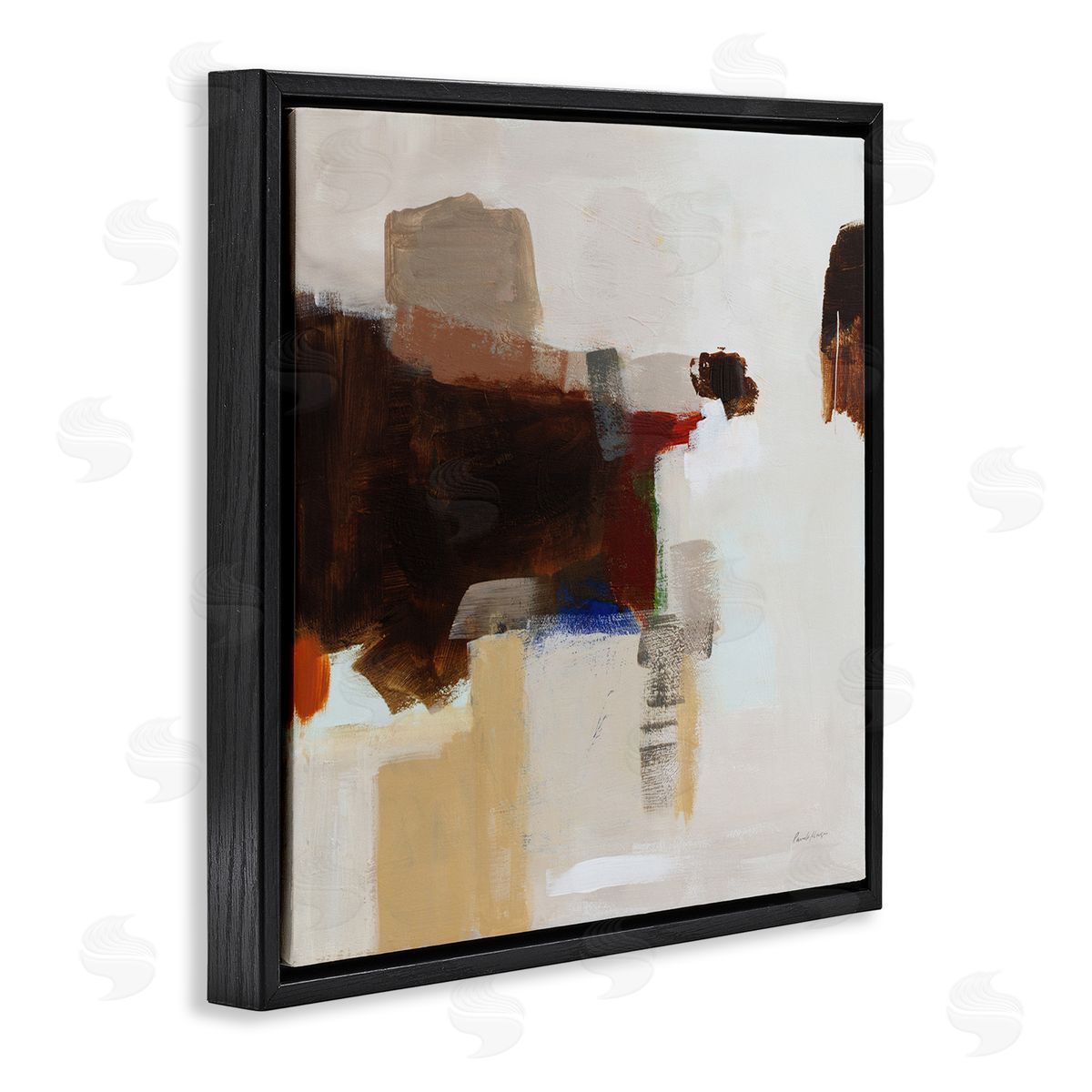 Pamela Munger American Rust Abstraction Black Floating Frame Canvas Wall Art Print
