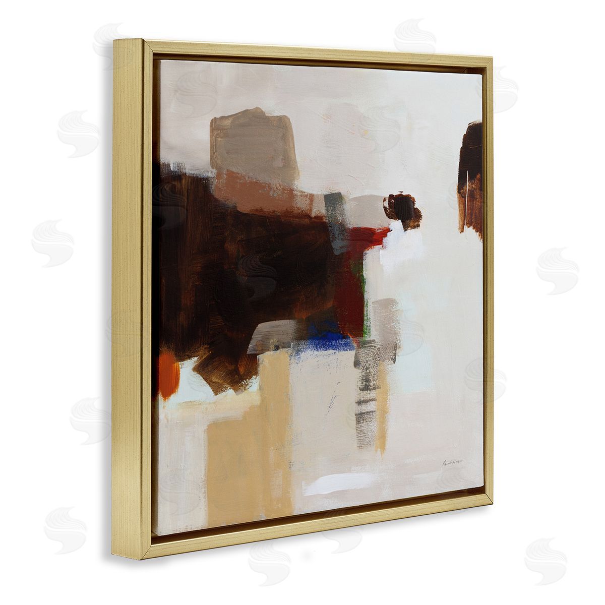 Pamela Munger American Rust Abstraction Gold Floating Frame Canvas Wall Art Print