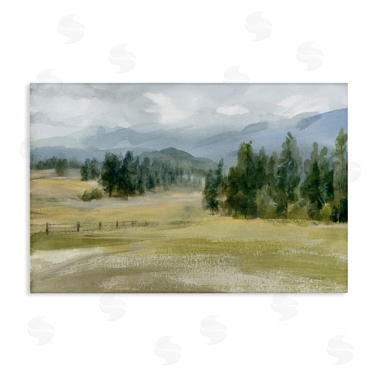Danhui Nai Vast Valley Retreat Landscape Canvas Wall Art Print