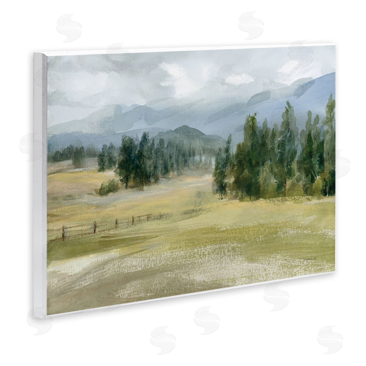 Danhui Nai Vast Valley Retreat Landscape Wooden Wall Plaque Art Print