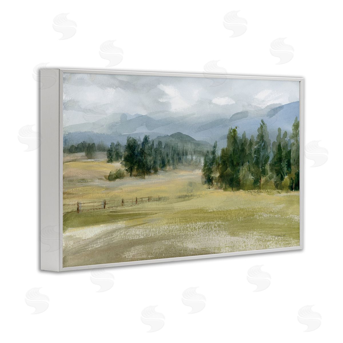 Danhui Nai Vast Valley Retreat Landscape White Framed Giclee Wall Art Print