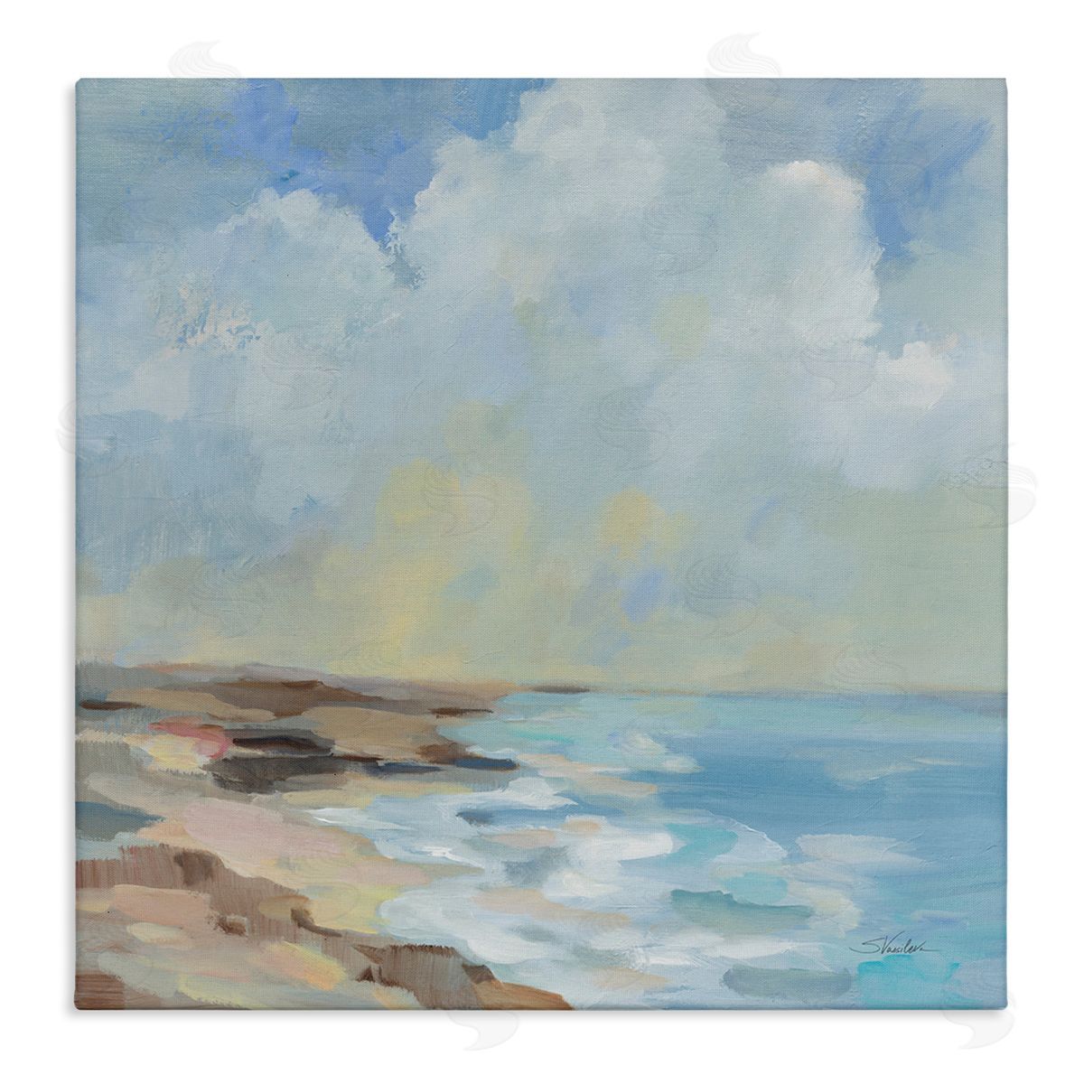 Silvia Vassileva By The Beach Shore Canvas Wall Art Print