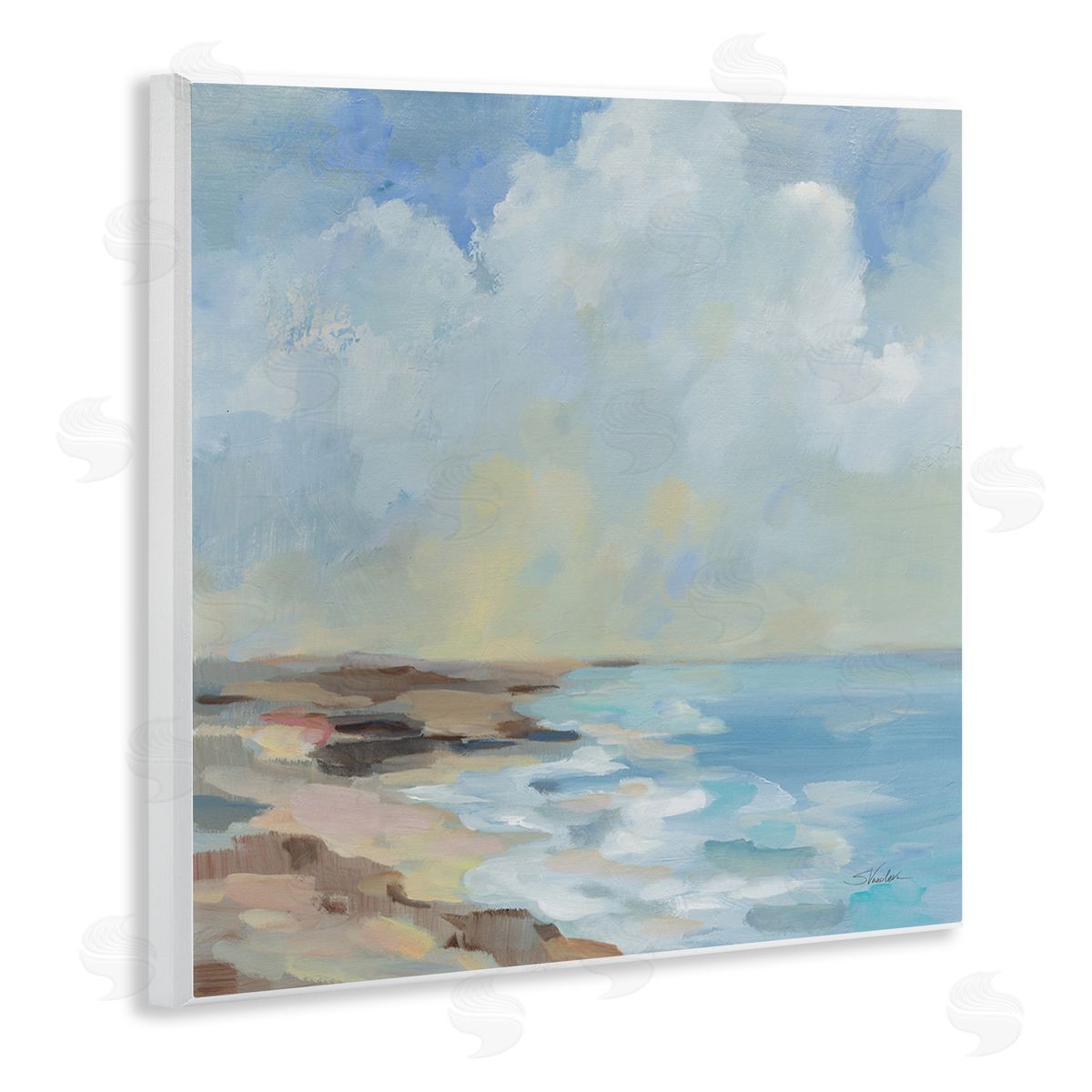 Silvia Vassileva By The Beach Shore Wooden Wall Plaque Art Print