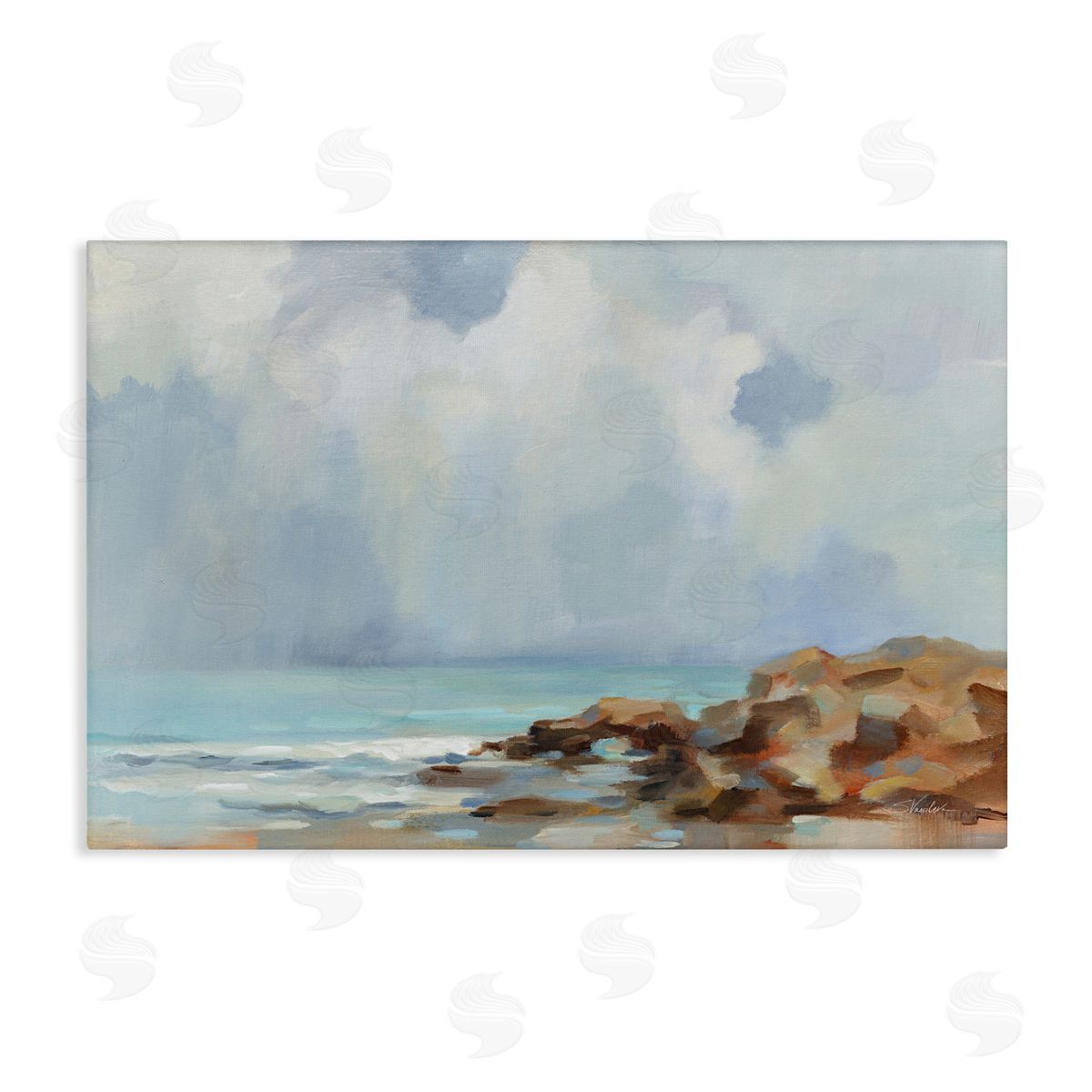 Silvia Vassileva Morning at Stone Beach Canvas Wall Art Print