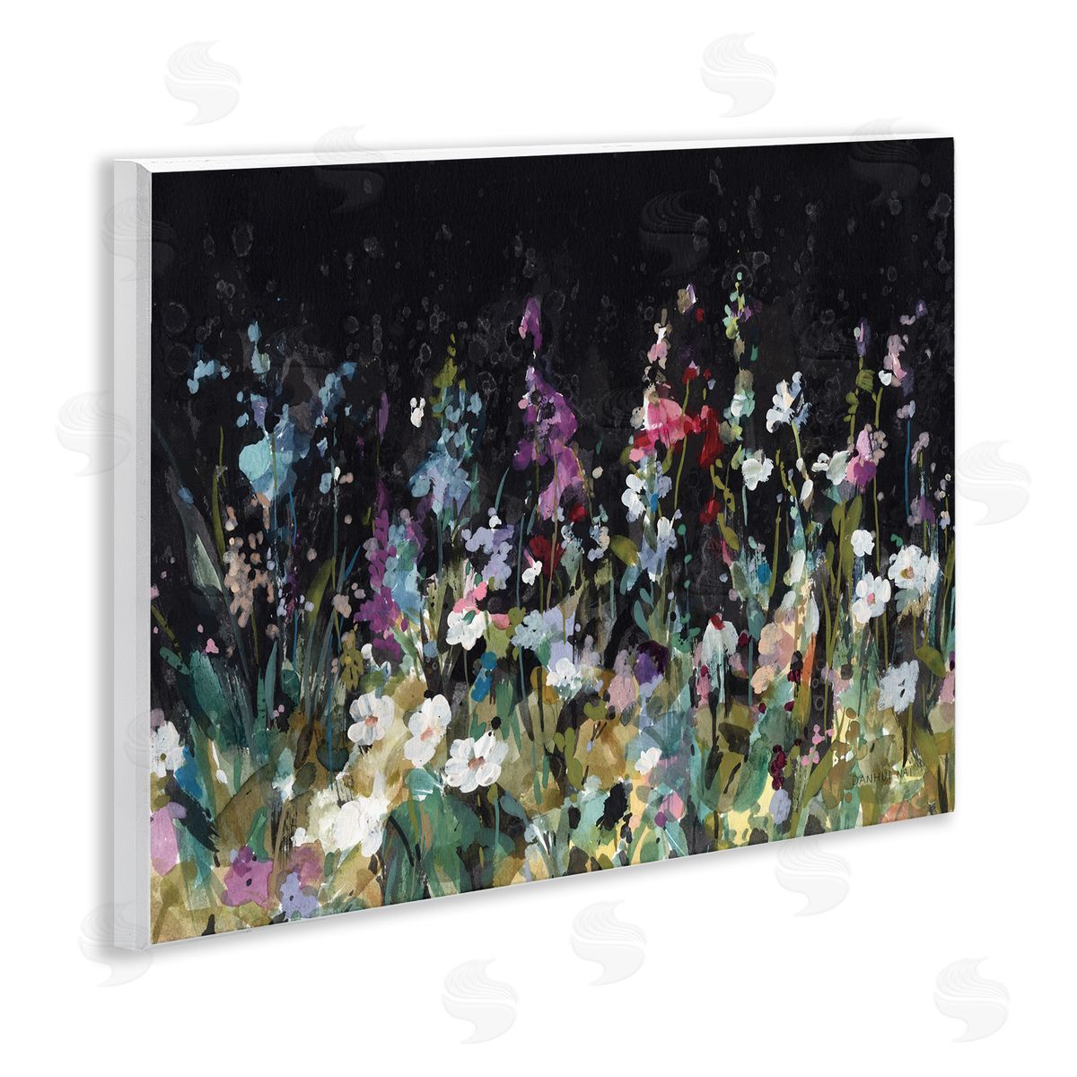 Danhui Nai Dark Garden Meadow Wooden Wall Plaque Art Print