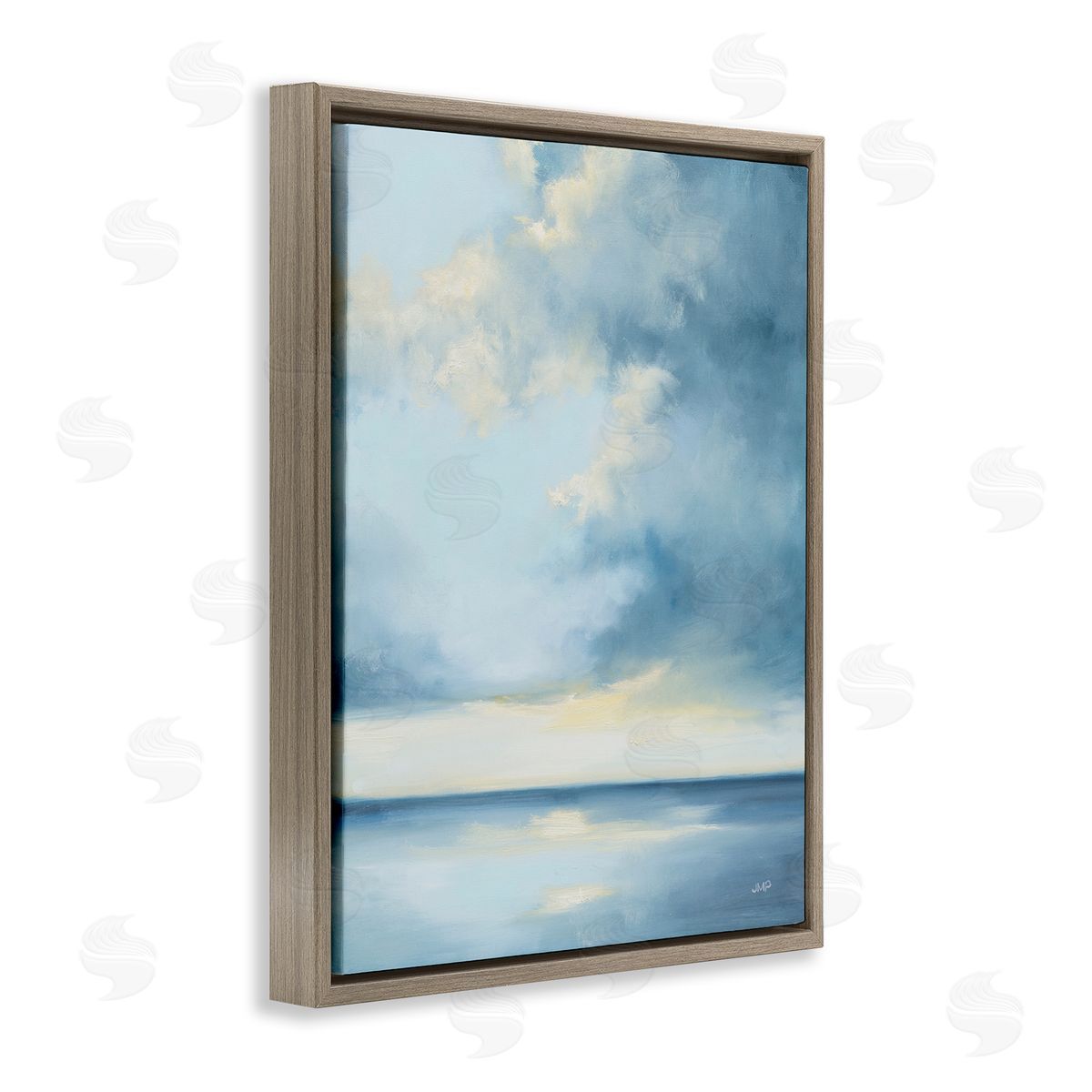 Julia Purinton Shimmering Sea Bright Brown Floating Frame Canvas Wall Art Print