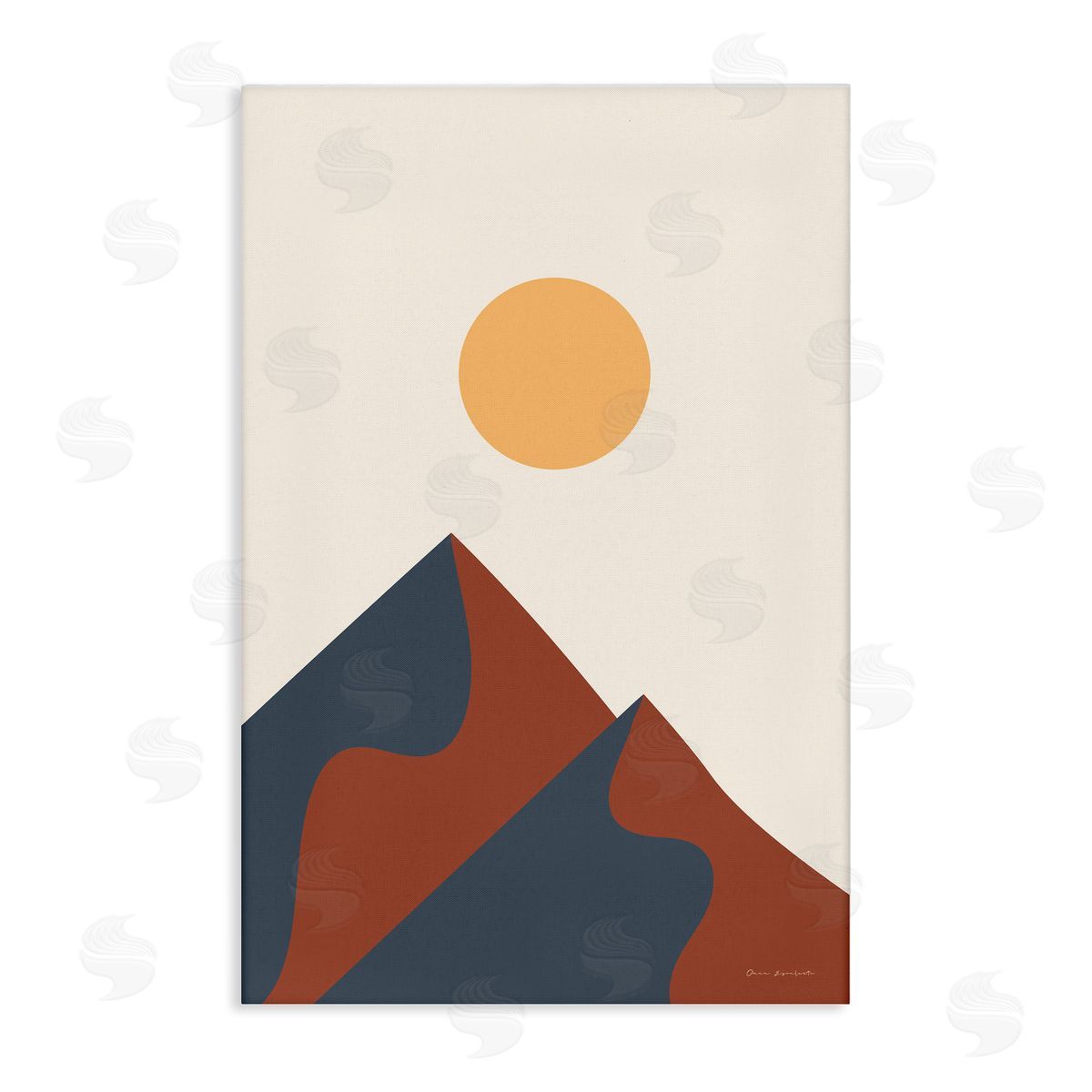 Omar Escalante Twin Mountain Peaks Canvas Wall Art Print