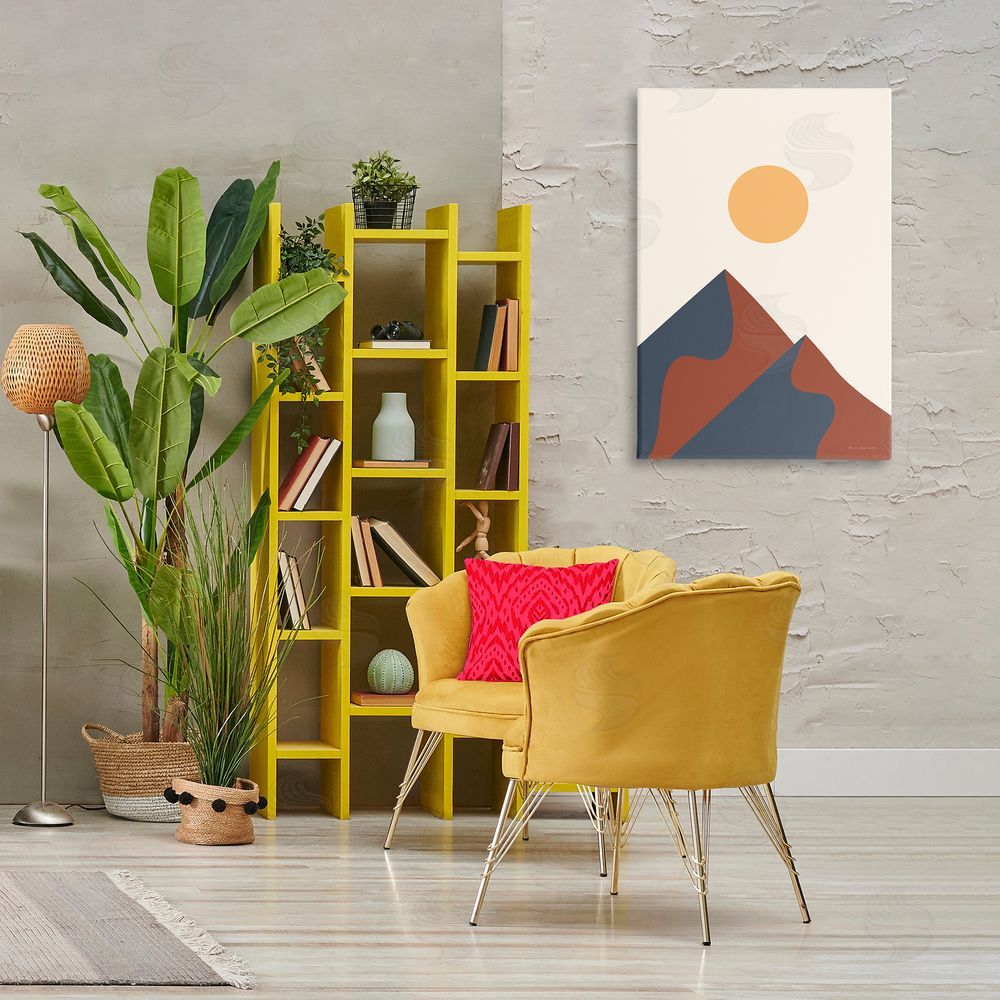 Omar Escalante Twin Mountain Peaks Canvas Wall Art Print in Room