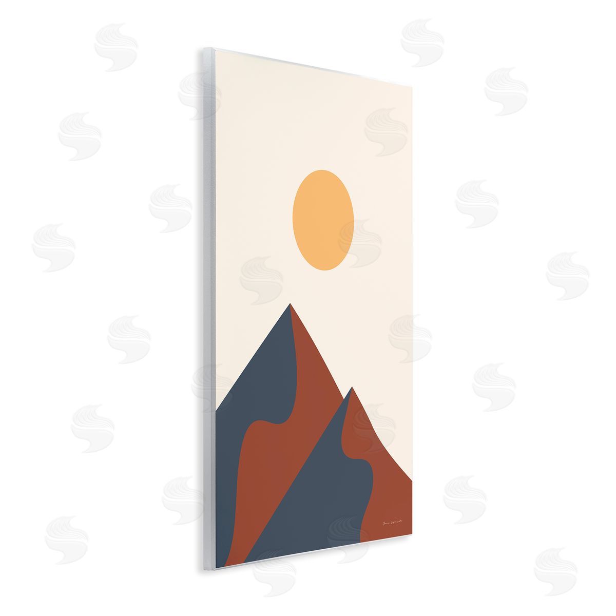 Omar Escalante Twin Mountain Peaks Wooden Wall Plaque Art Print