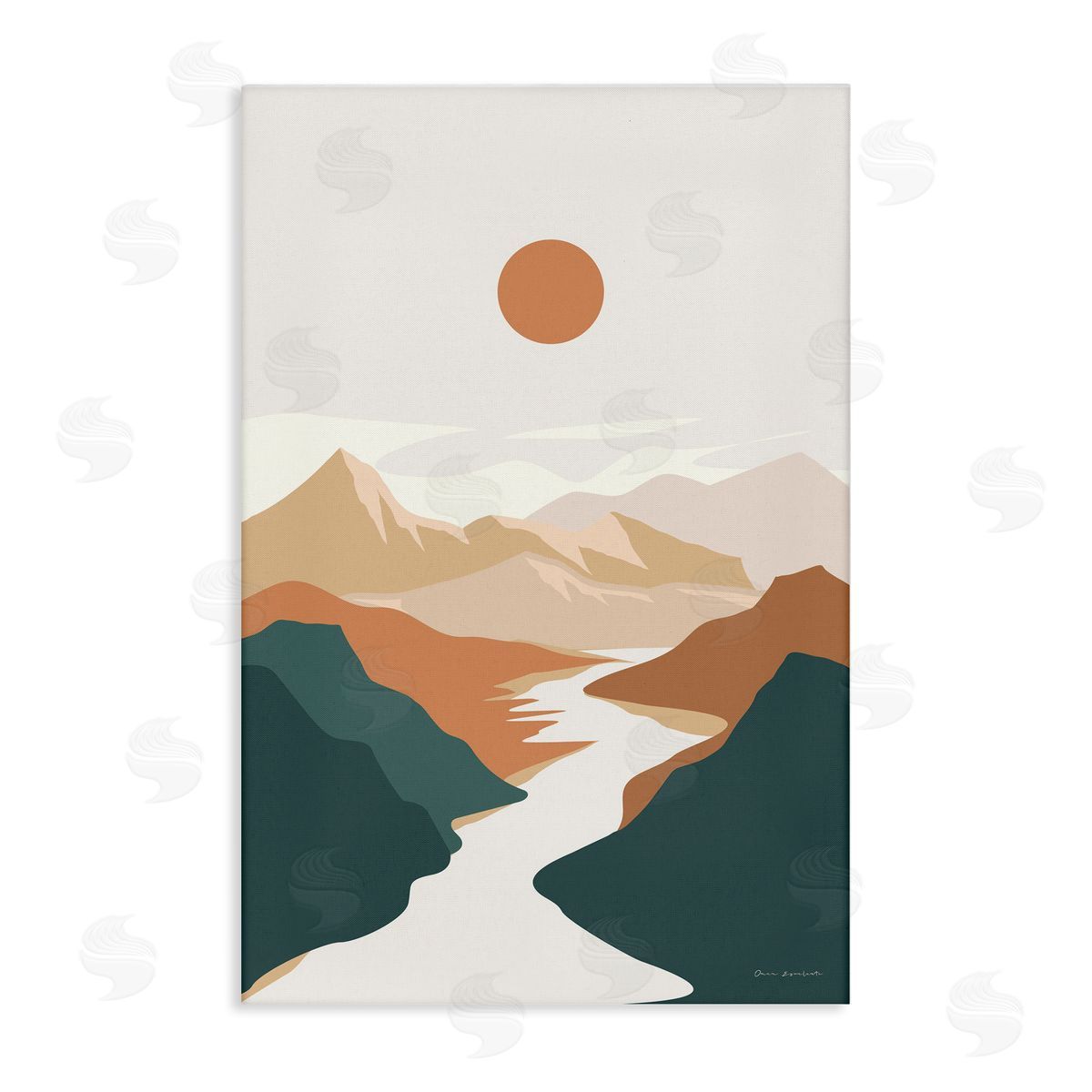 Omar Escalante Boho Mountain Valley Canvas Wall Art Print