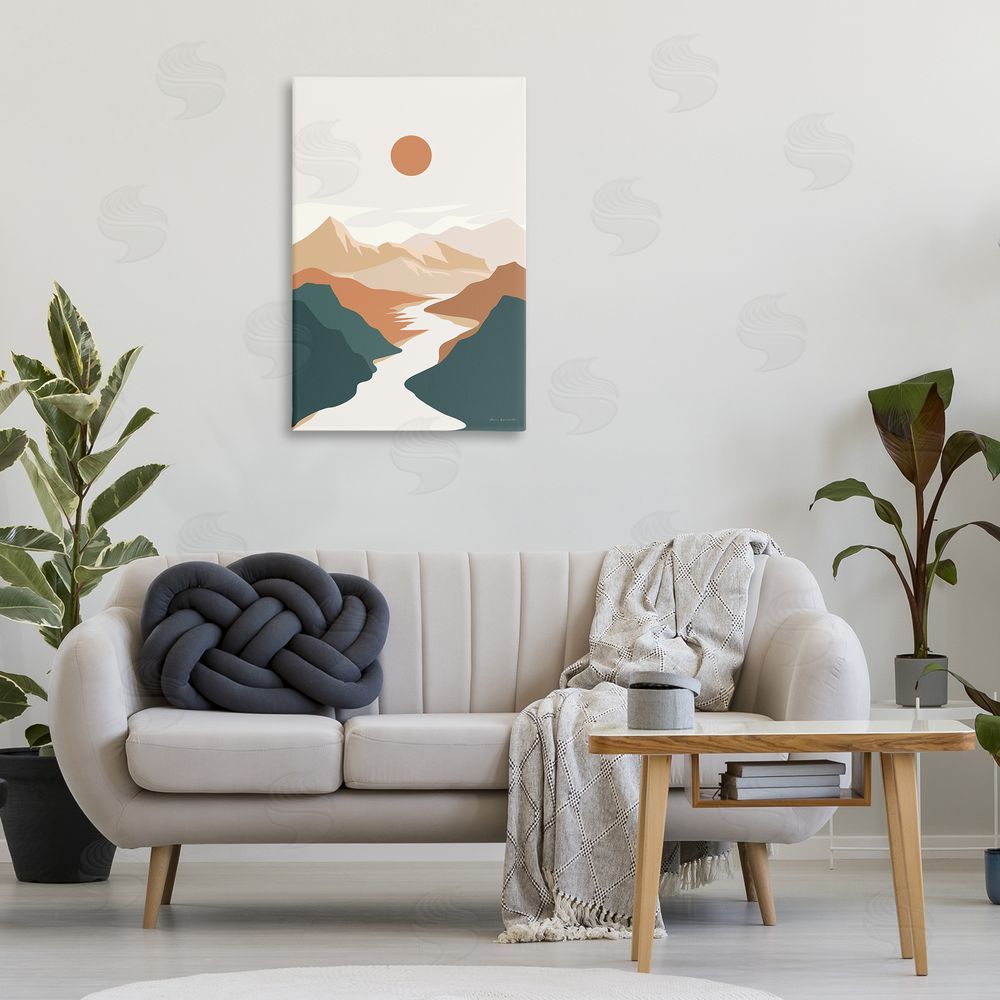 Omar Escalante Boho Mountain Valley Canvas Wall Art Print in Room