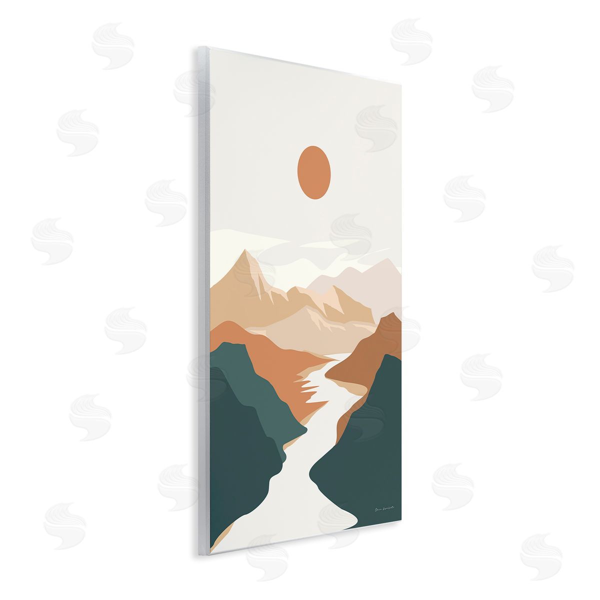Omar Escalante Boho Mountain Valley Wooden Wall Plaque Art Print