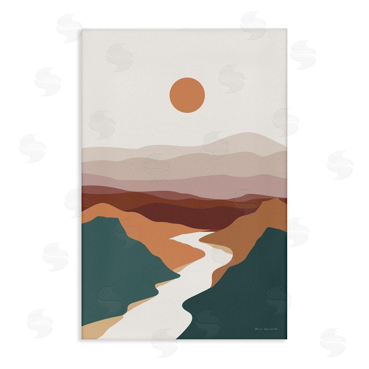 Omar Escalante Natural Mountain Valley Canvas Wall Art Print