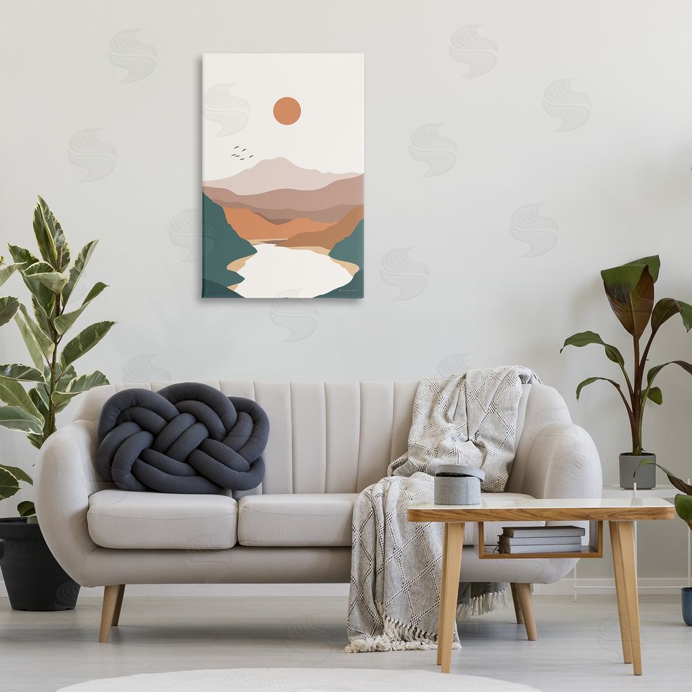 Omar Escalante Mountain Valley Lake Canvas Wall Art Print in Room