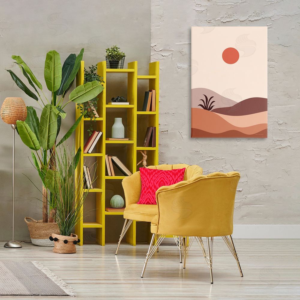 Omar Escalante Boho Desert with Plant Canvas Wall Art Print in Room