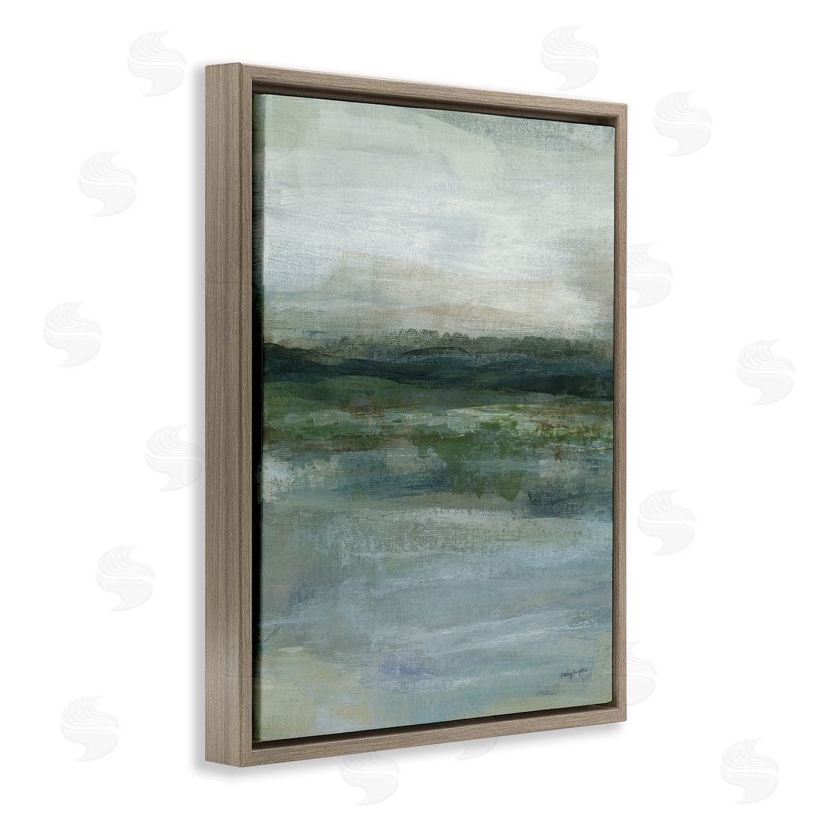 Haley Knighten Time Lapse Abstraction Brown Floating Frame Canvas Wall Art Print