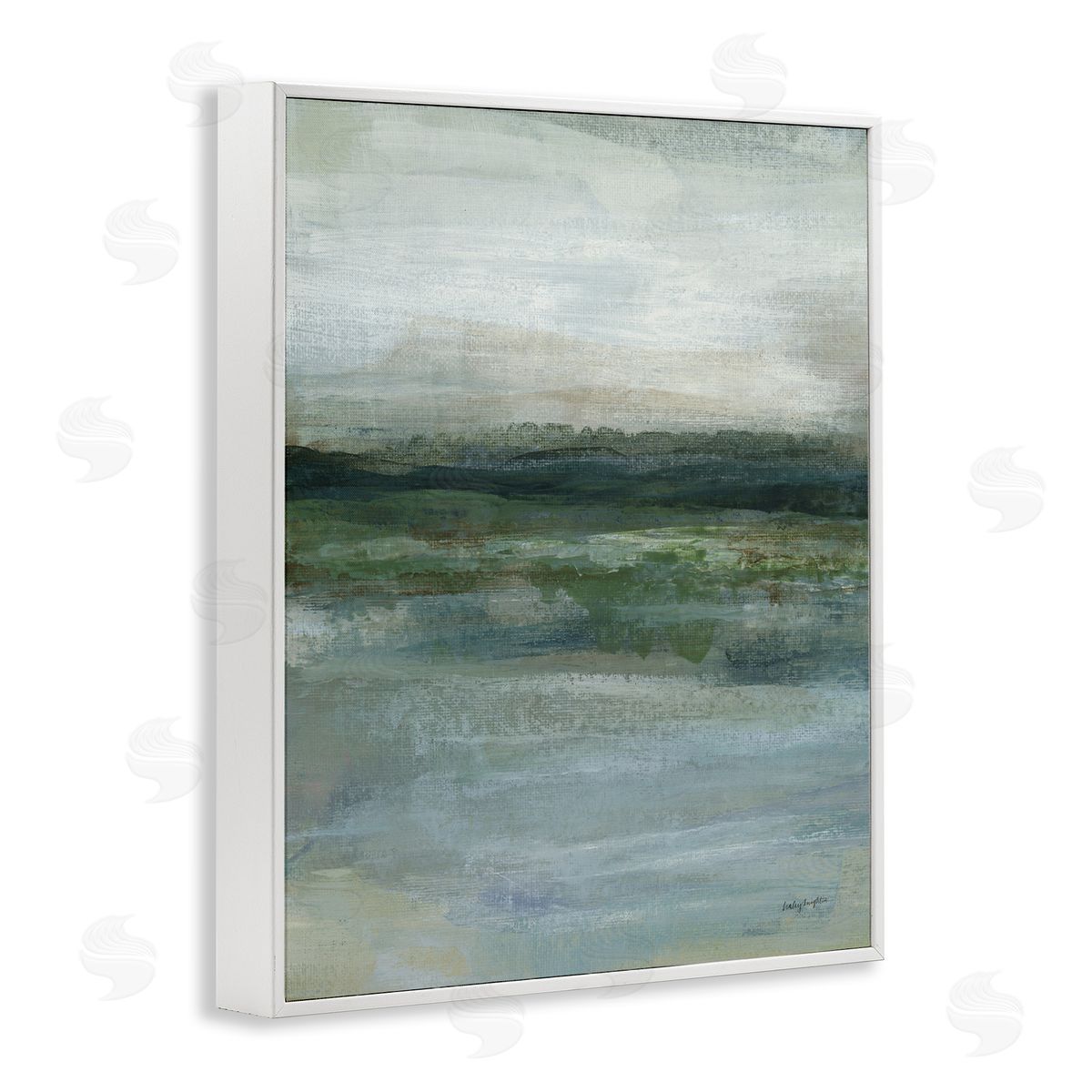 Haley Knighten Time Lapse Abstraction White Framed Giclee Wall Art Print