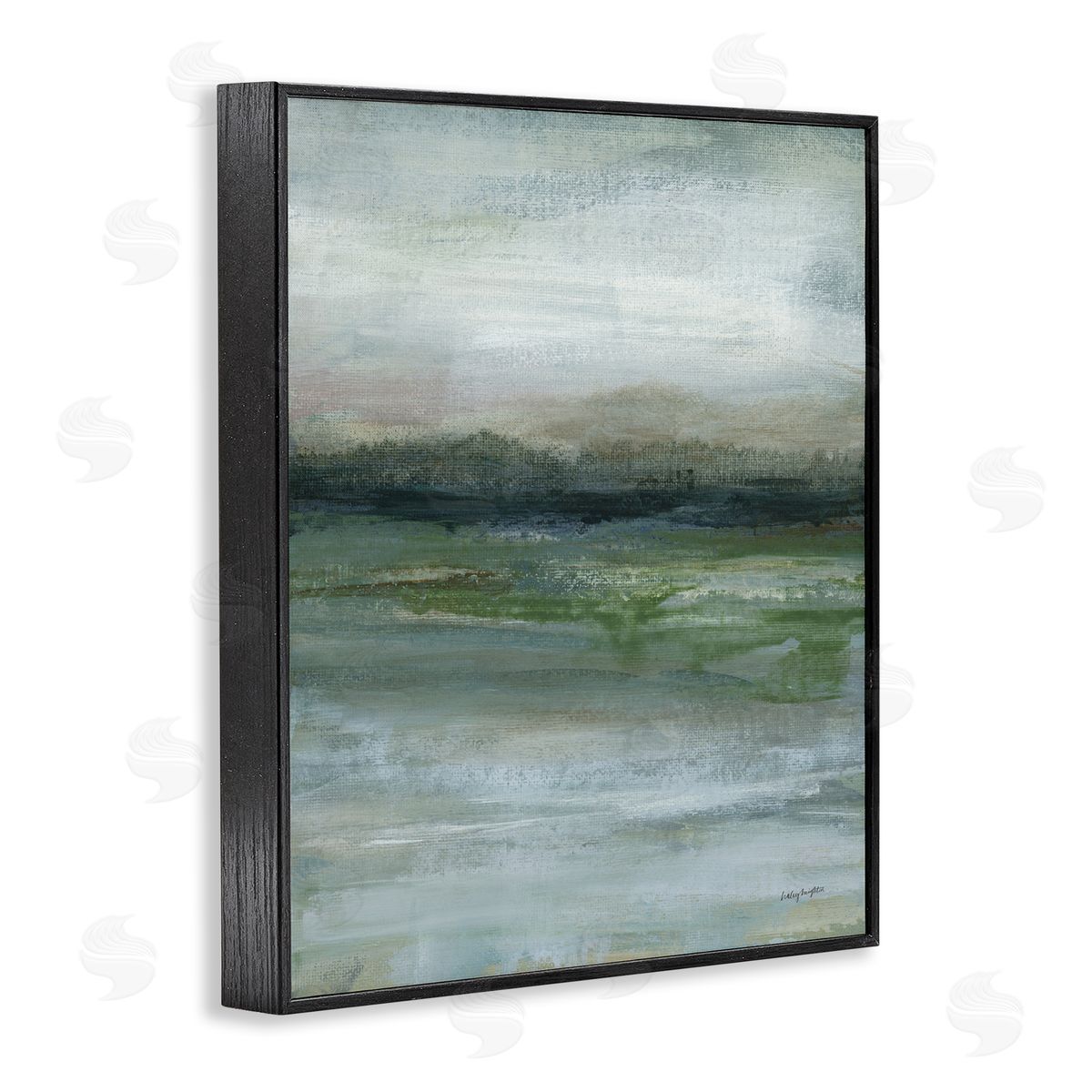 Haley Knighten Abstract Landscape View Black Framed Giclee Wall Art Print