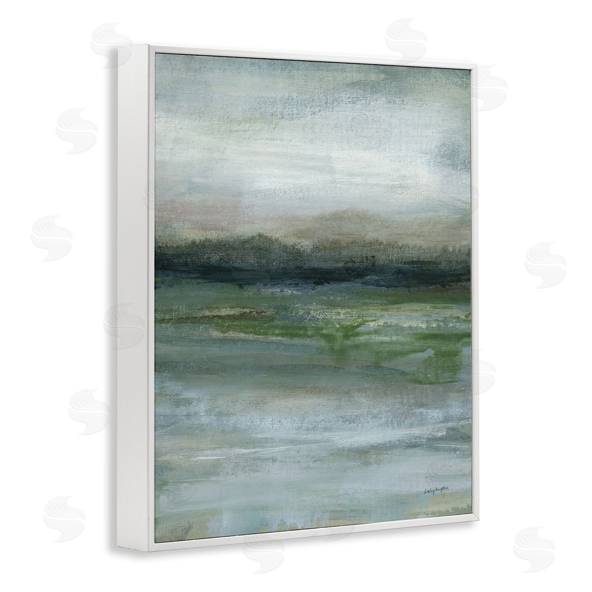 Haley Knighten Abstract Landscape View White Framed Giclee Wall Art Print