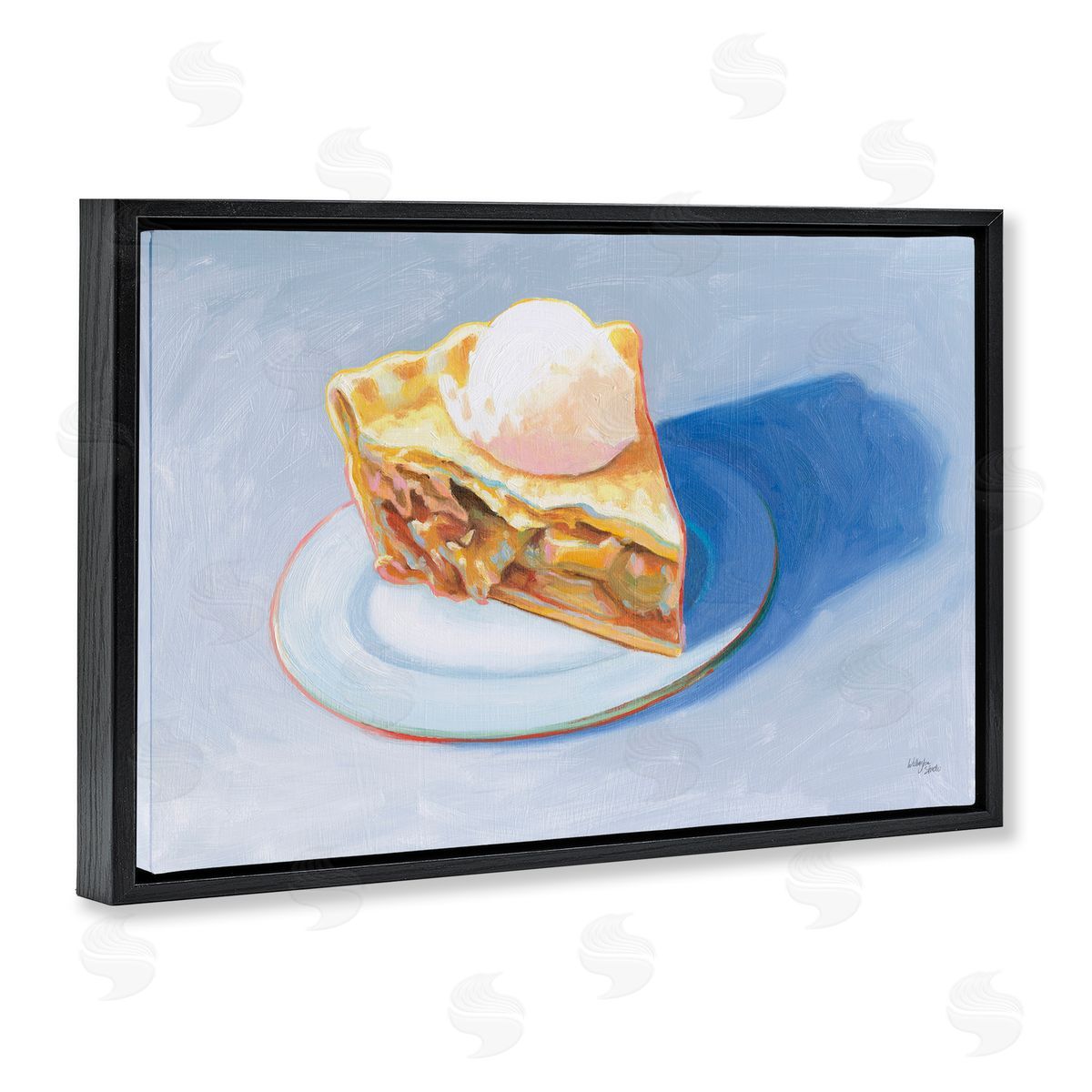 Wellington Studio Apple Pie Still Life Black Floating Frame Canvas Wall Art Print
