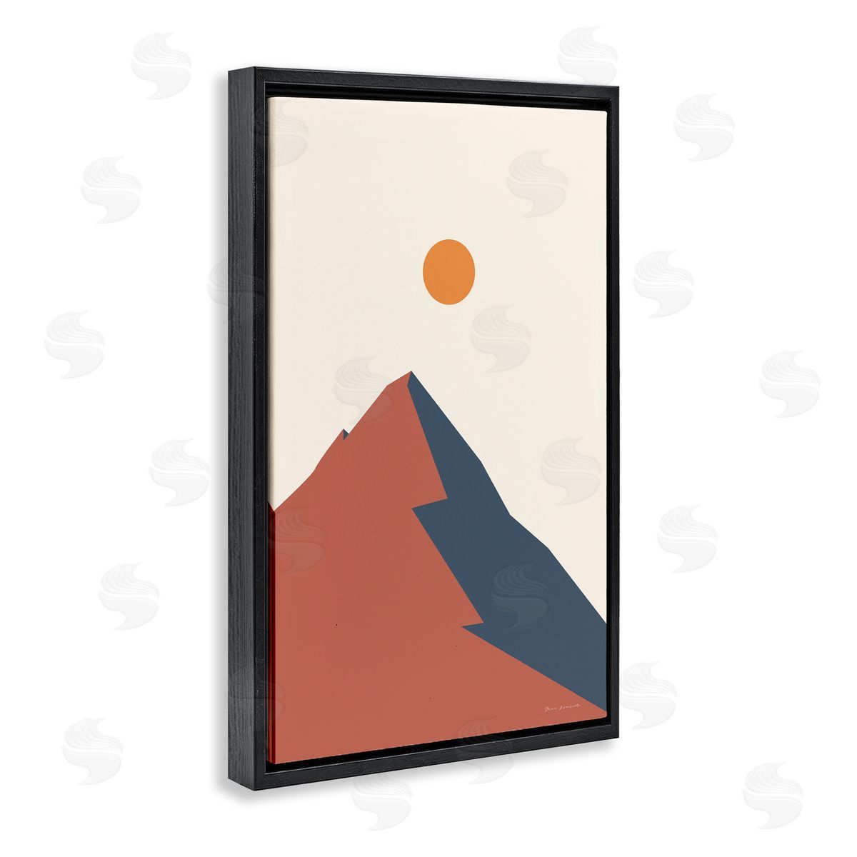 Omar Escalante Neutral Boho Peak Black Floating Frame Canvas Wall Art Print