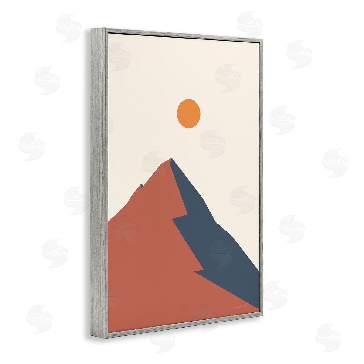 Omar Escalante Neutral Boho Peak Gray Framed Giclee Wall Art Print