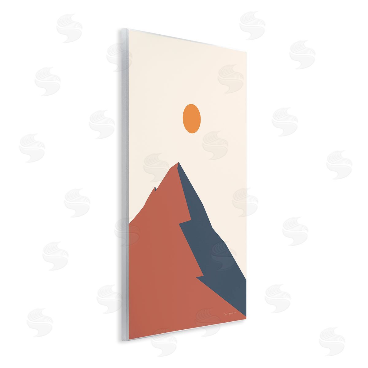 Omar Escalante Neutral Boho Peak Wooden Wall Plaque Art Print