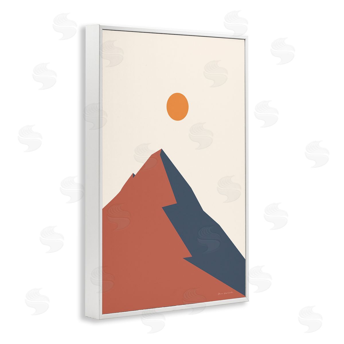 Omar Escalante Neutral Boho Peak White Framed Giclee Wall Art Print