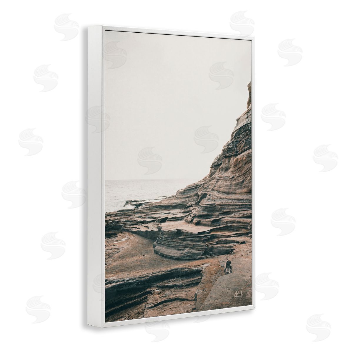 Max Blakesberg Studios Rocky Hawaiian Shore White Framed Giclee Wall Art Print