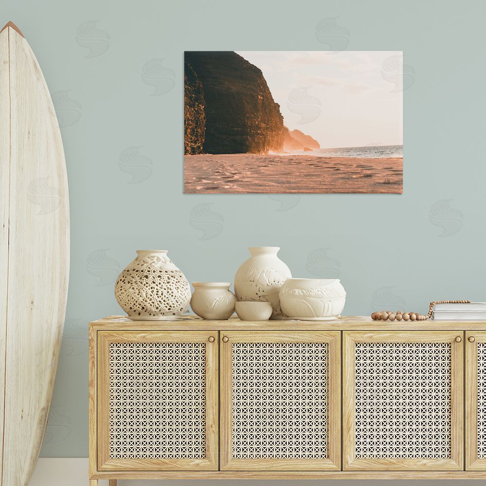 Max Blakesberg Studios Hawaiian Glow Shoreline Canvas Wall Art Print in Room