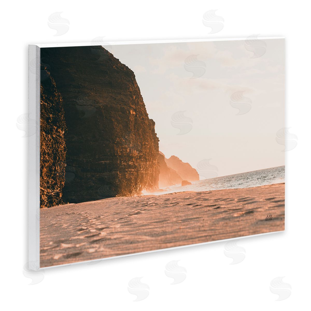 Max Blakesberg Studios Hawaiian Glow Shoreline Wooden Wall Plaque Art Print