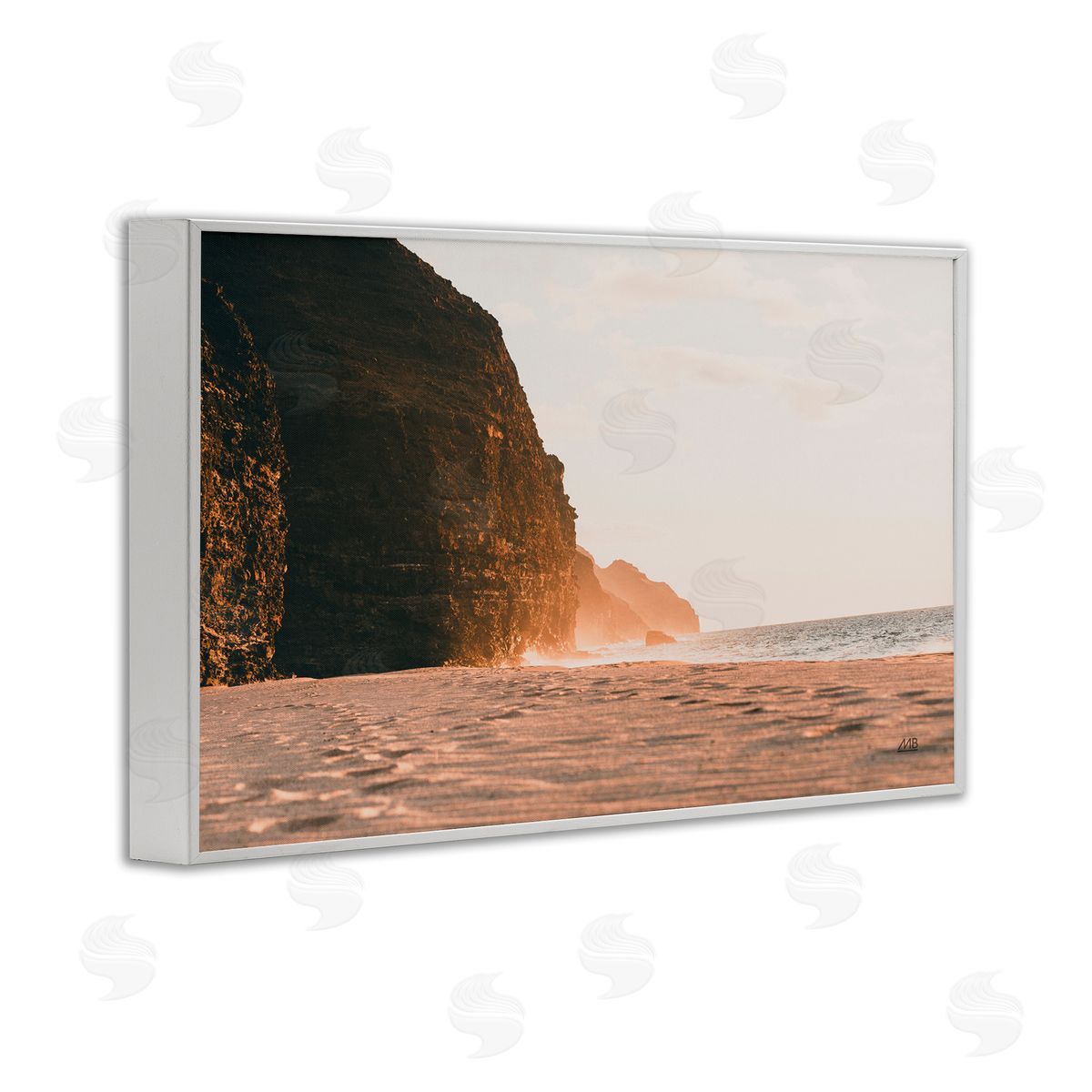 Max Blakesberg Studios Hawaiian Glow Shoreline White Framed Giclee Wall Art Print