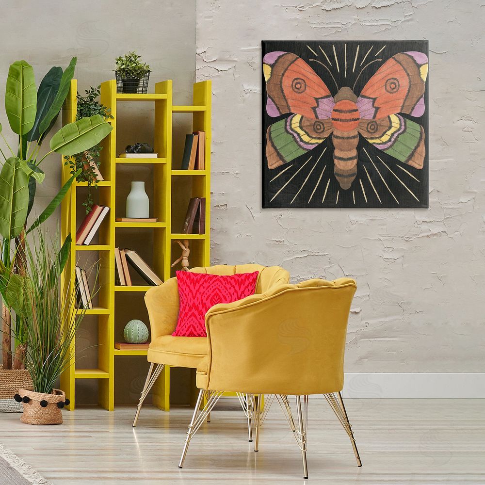 Veronique Charron Spooky Chic Moth Canvas Wall Art Print in Room