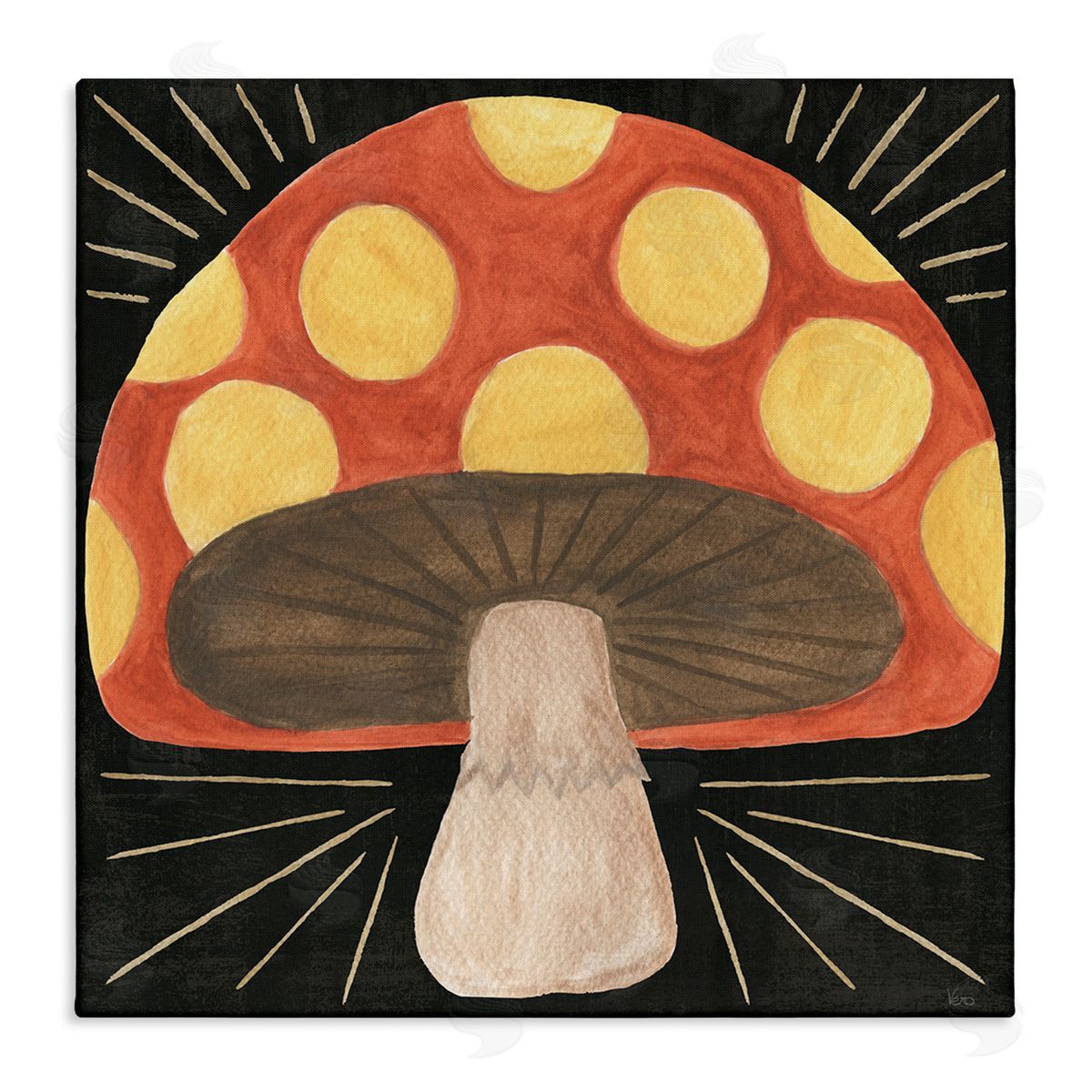 Veronique Charron Spooky Chic Mushroom Canvas Wall Art Print