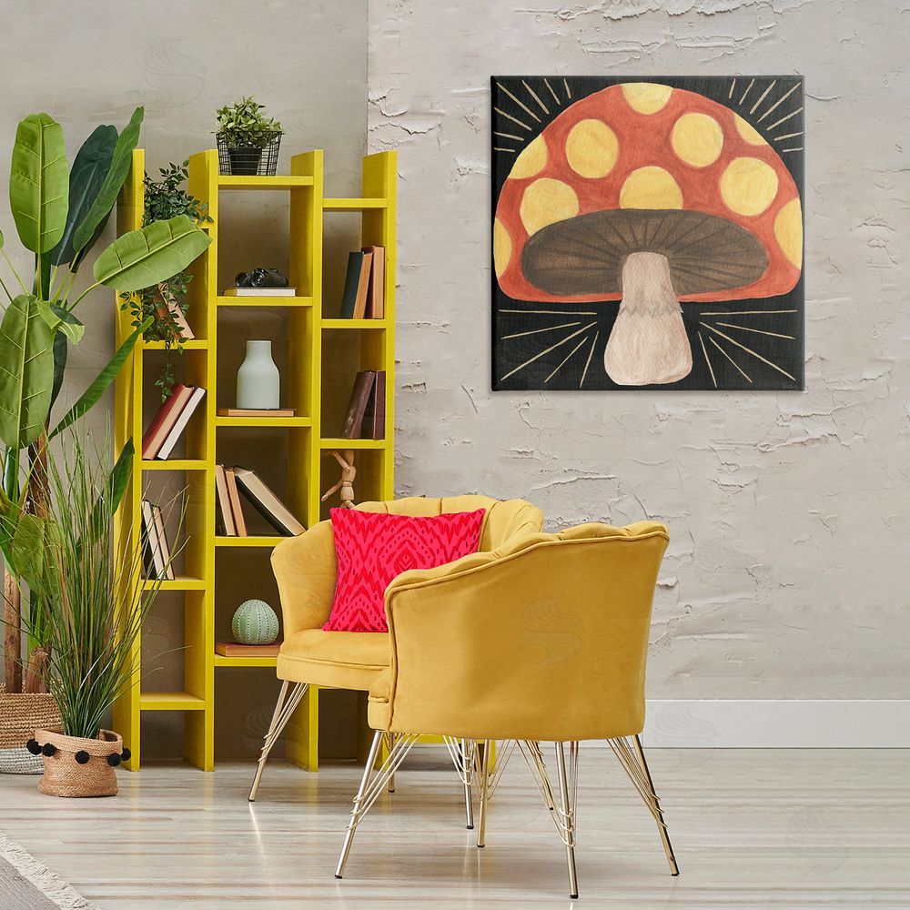 Veronique Charron Spooky Chic Mushroom Canvas Wall Art Print in Room