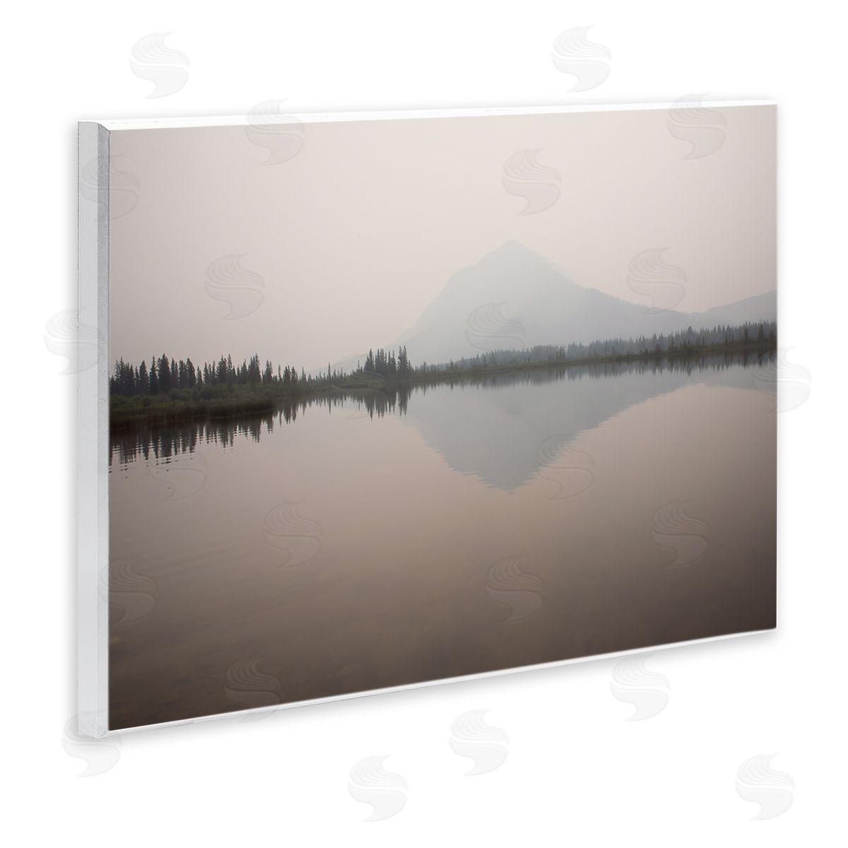 Carol Robinson Mountain Peak Reflecting Lake Wooden Wall Plaque Art Print