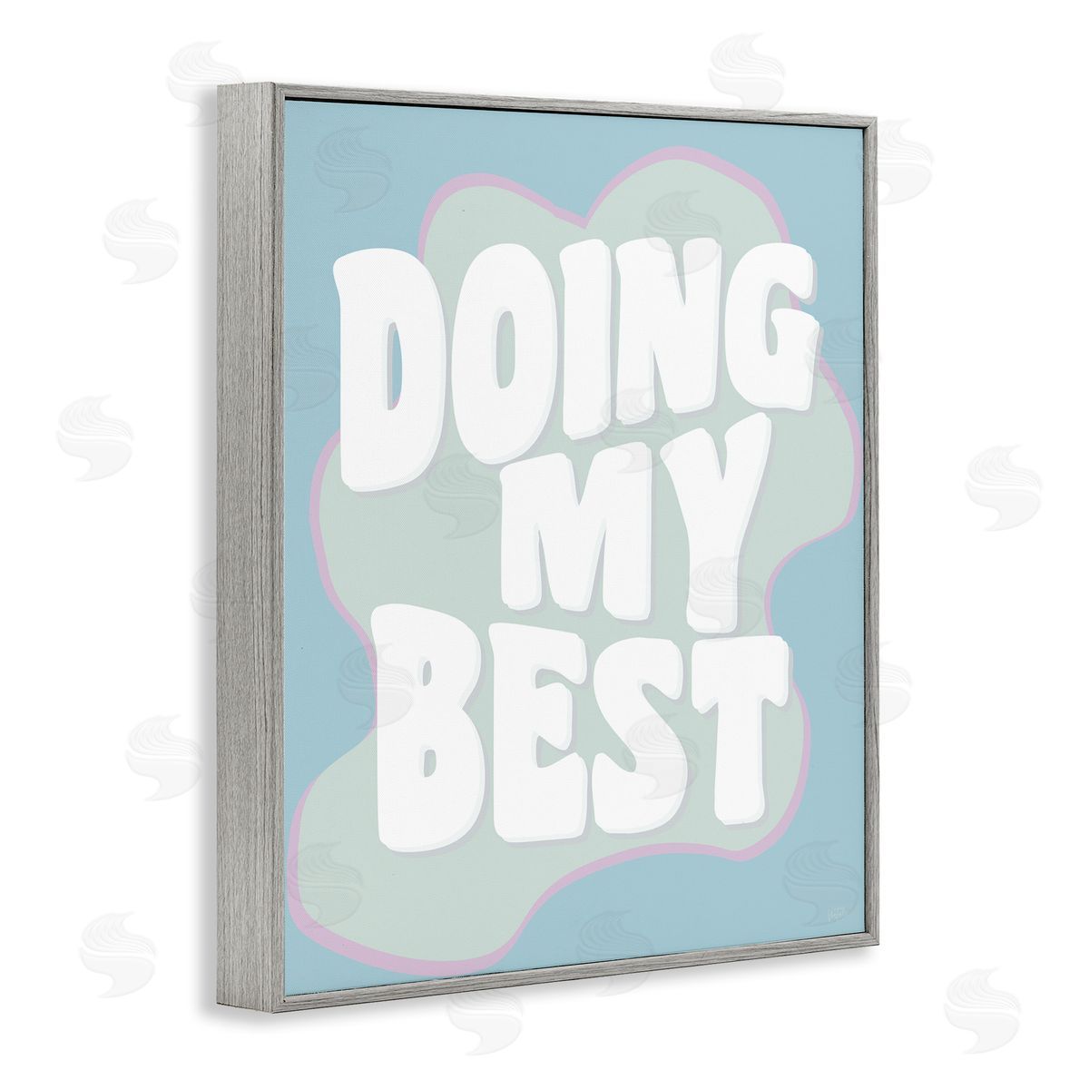 Natalie Carpentieri Doing My Best Phrase Gray Framed Giclee Wall Art Print
