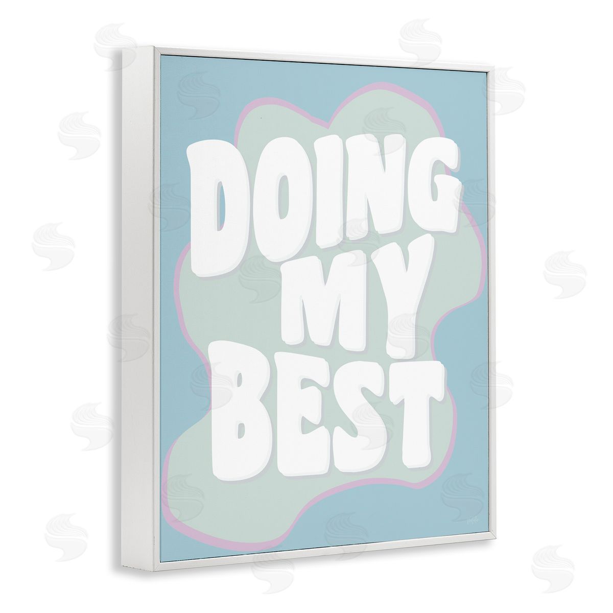 Natalie Carpentieri Doing My Best Phrase White Framed Giclee Wall Art Print