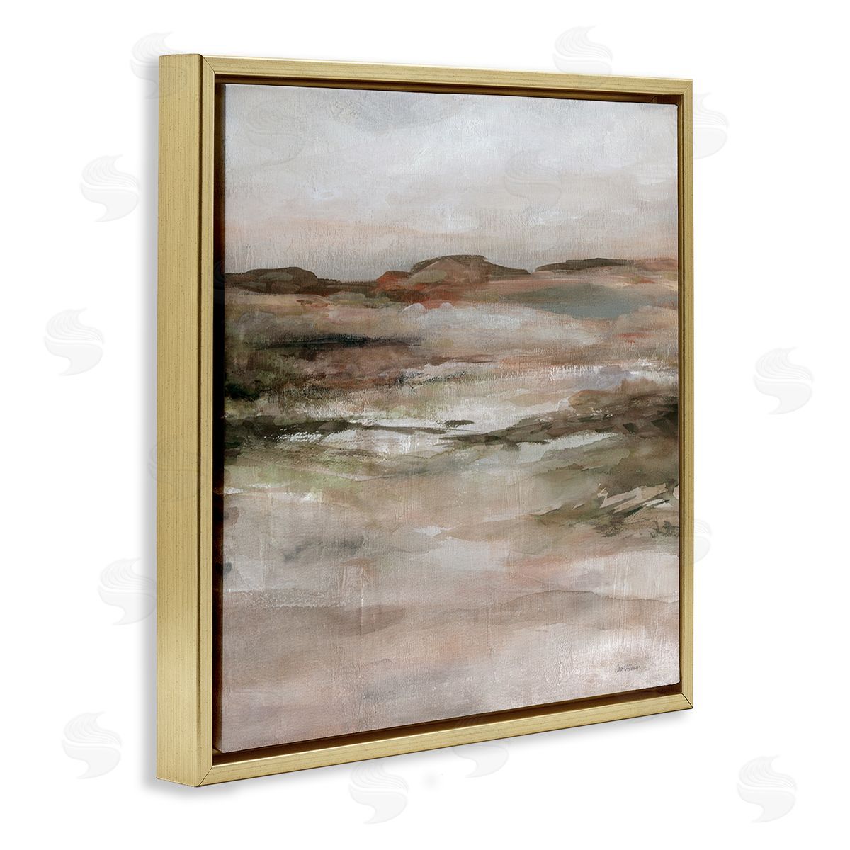 Carol Robinson Rugged Dunes Landscape Gold Floating Frame Canvas Wall Art Print