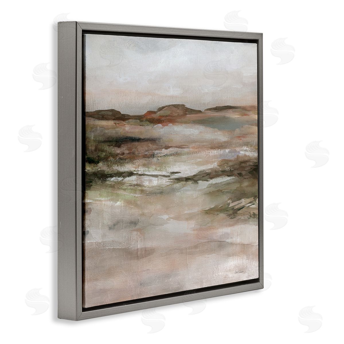 Carol Robinson Rugged Dunes Landscape Gray Floating Frame Canvas Wall Art Print