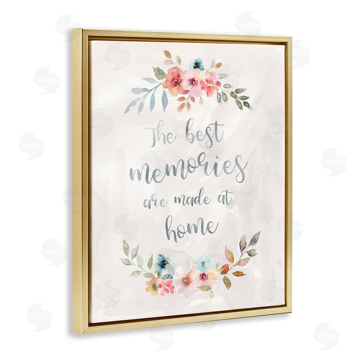 Carol Robinson Best Memories at Home Gold Floating Frame Canvas Wall Art Print