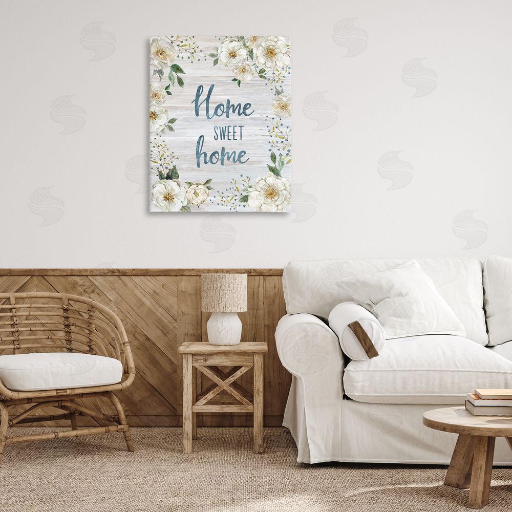 Carol Robinson Sweet Home Shabby Chic Canvas Wall Art Print in Room