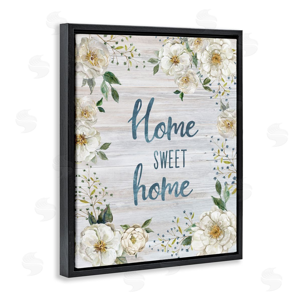 Carol Robinson Sweet Home Shabby Chic Black Floating Frame Canvas Wall Art Print