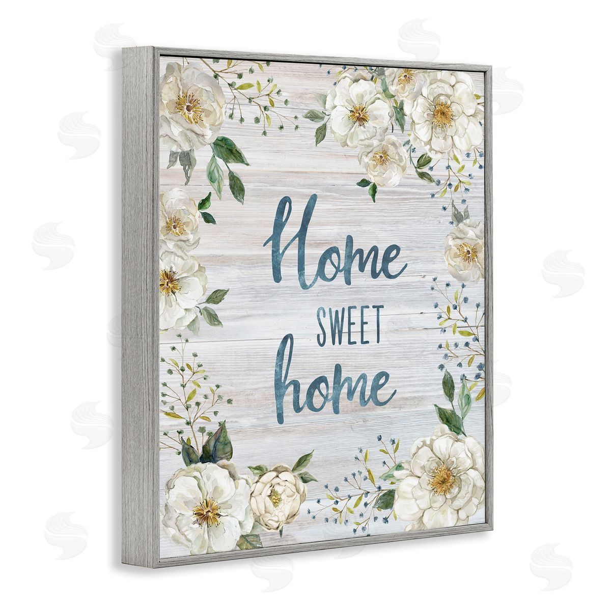 Carol Robinson Sweet Home Shabby Chic Gray Framed Giclee Wall Art Print