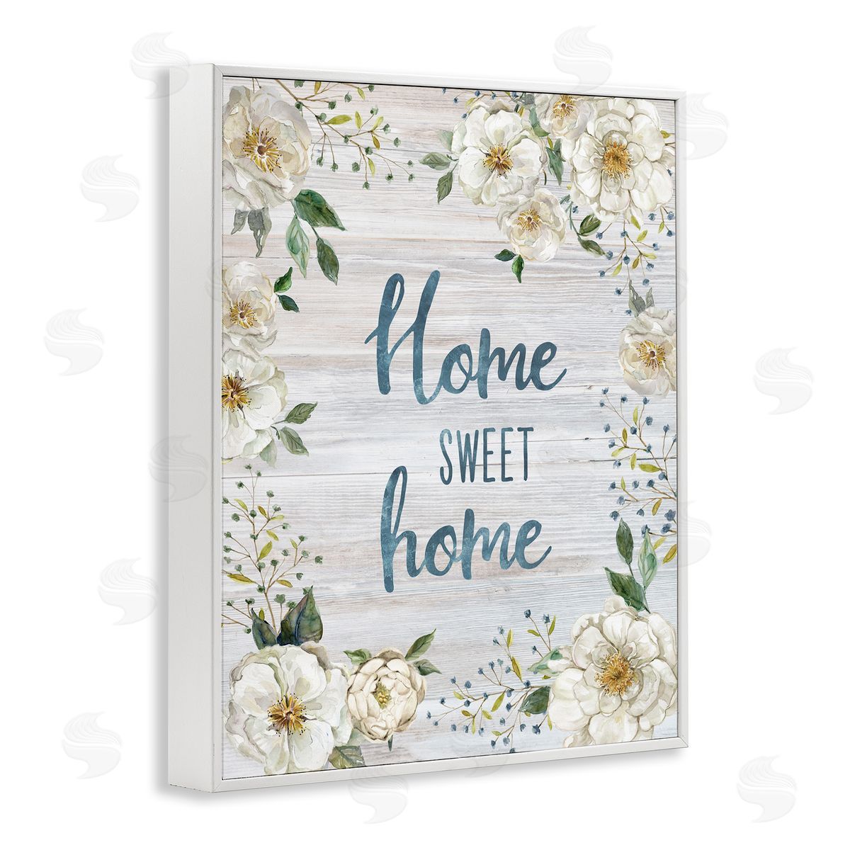 Carol Robinson Sweet Home Shabby Chic White Framed Giclee Wall Art Print