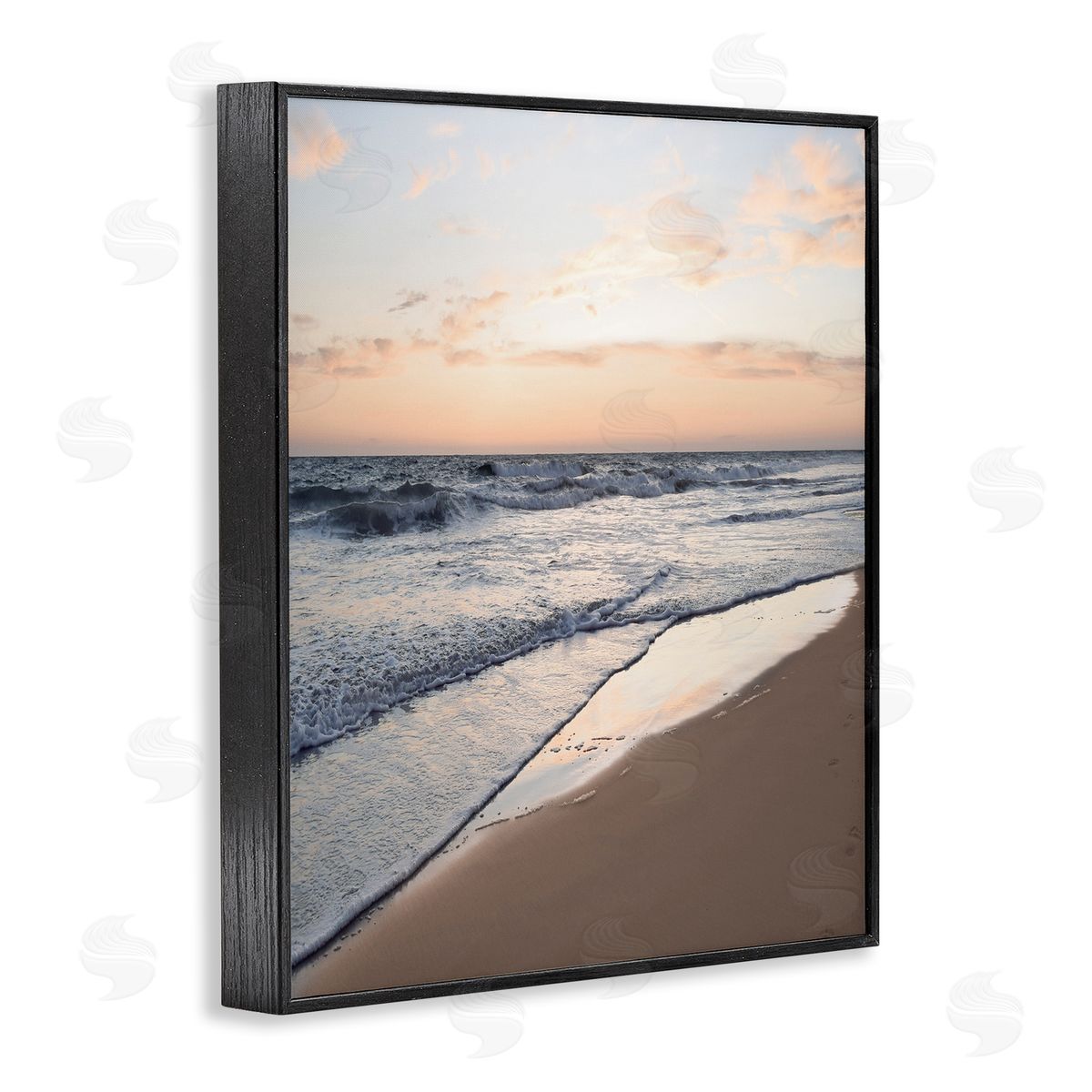 Natalie Carpentieri Beach Tide at Sunset Black Framed Giclee Wall Art Print
