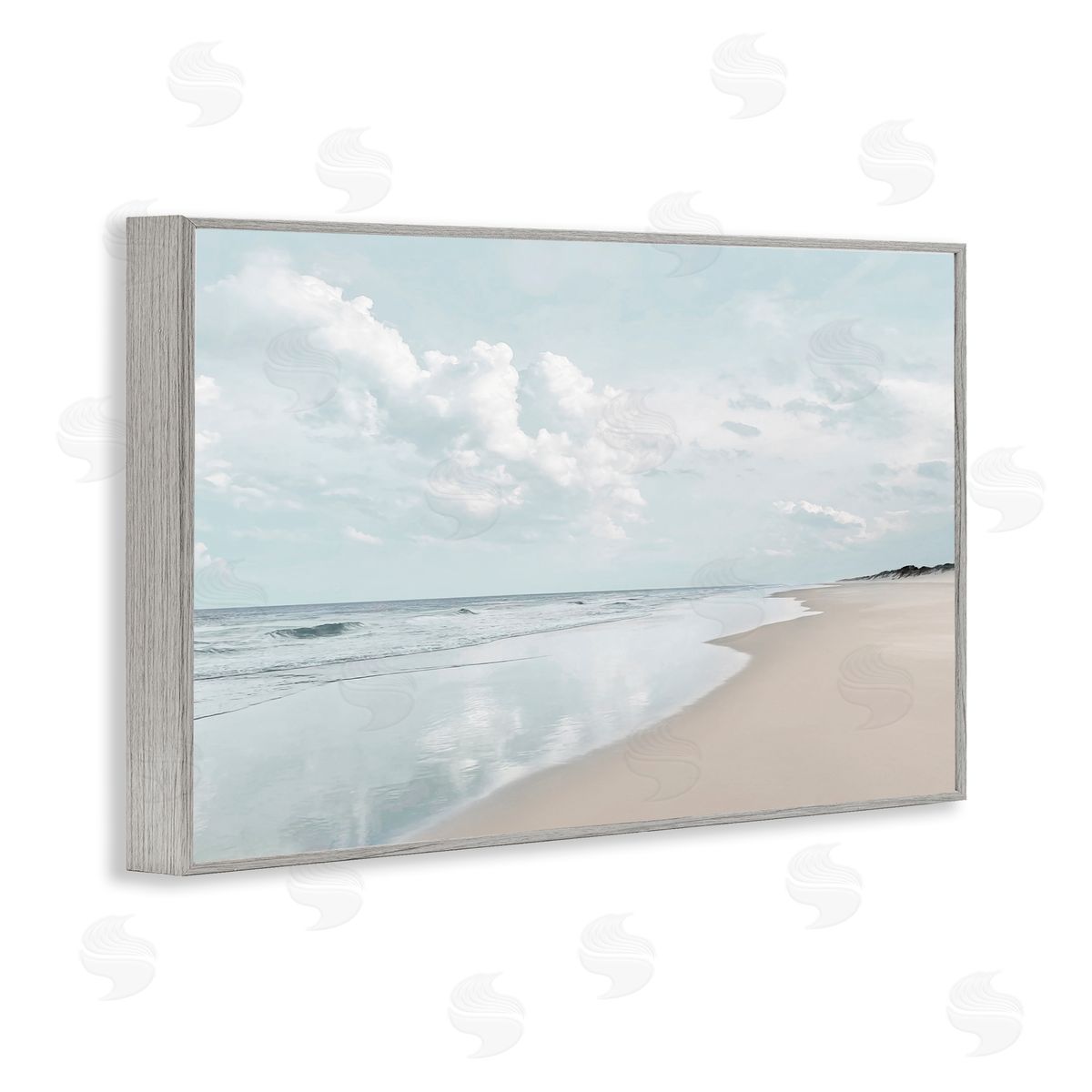 Natalie Carpentieri Endless Beach View Gray Framed Giclee Wall Art Print
